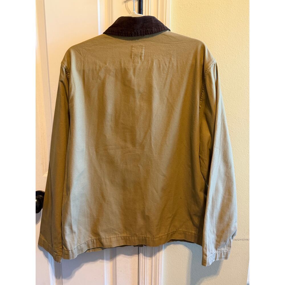 Gap Men's Relaxed Canvas Utility Jacket Brown Corduroy Collar Front Zipper M - Picture 6 of 12